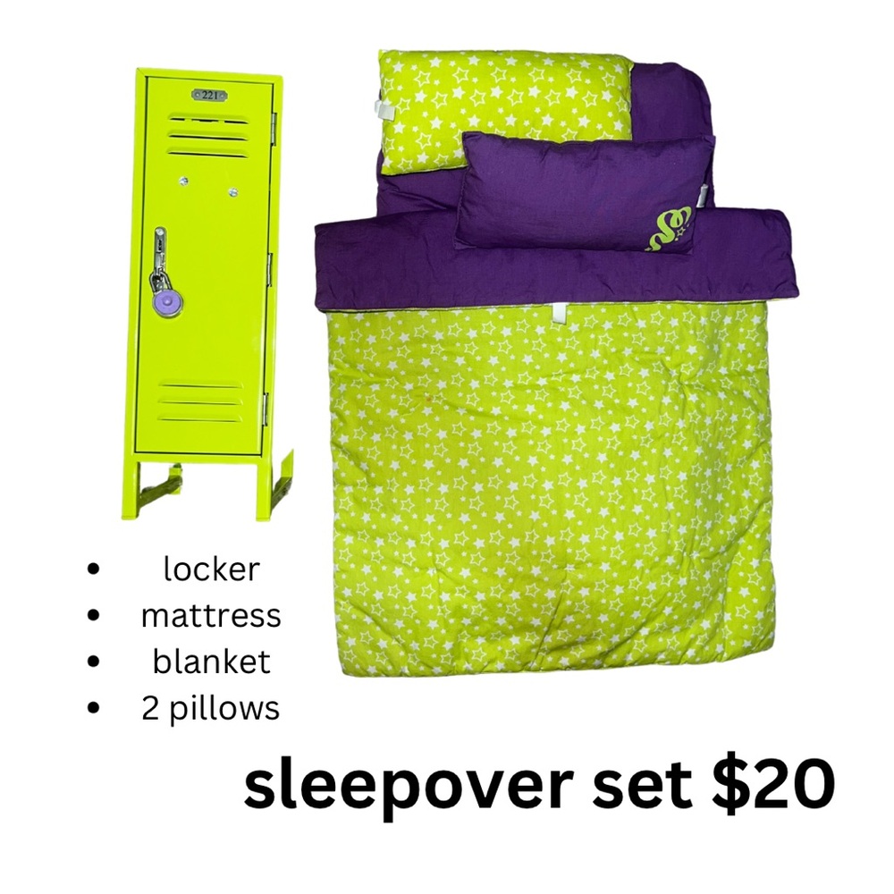 American Girl doll sleepover bed set